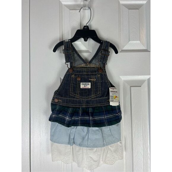 NWT Oshkosh Girls Overall Dress Size 18m - Picture 1 of 3